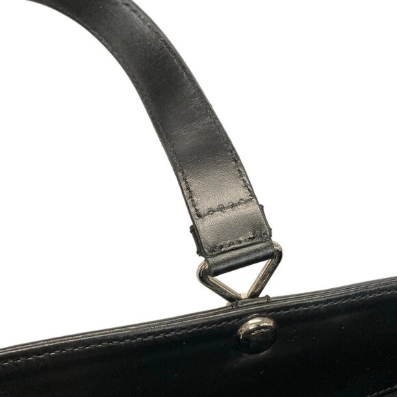 Auth DIOR/ChristianDior Trotteur - Dark Navy Cream Jacquard Leather Tote Bag - Picture 10 of 16